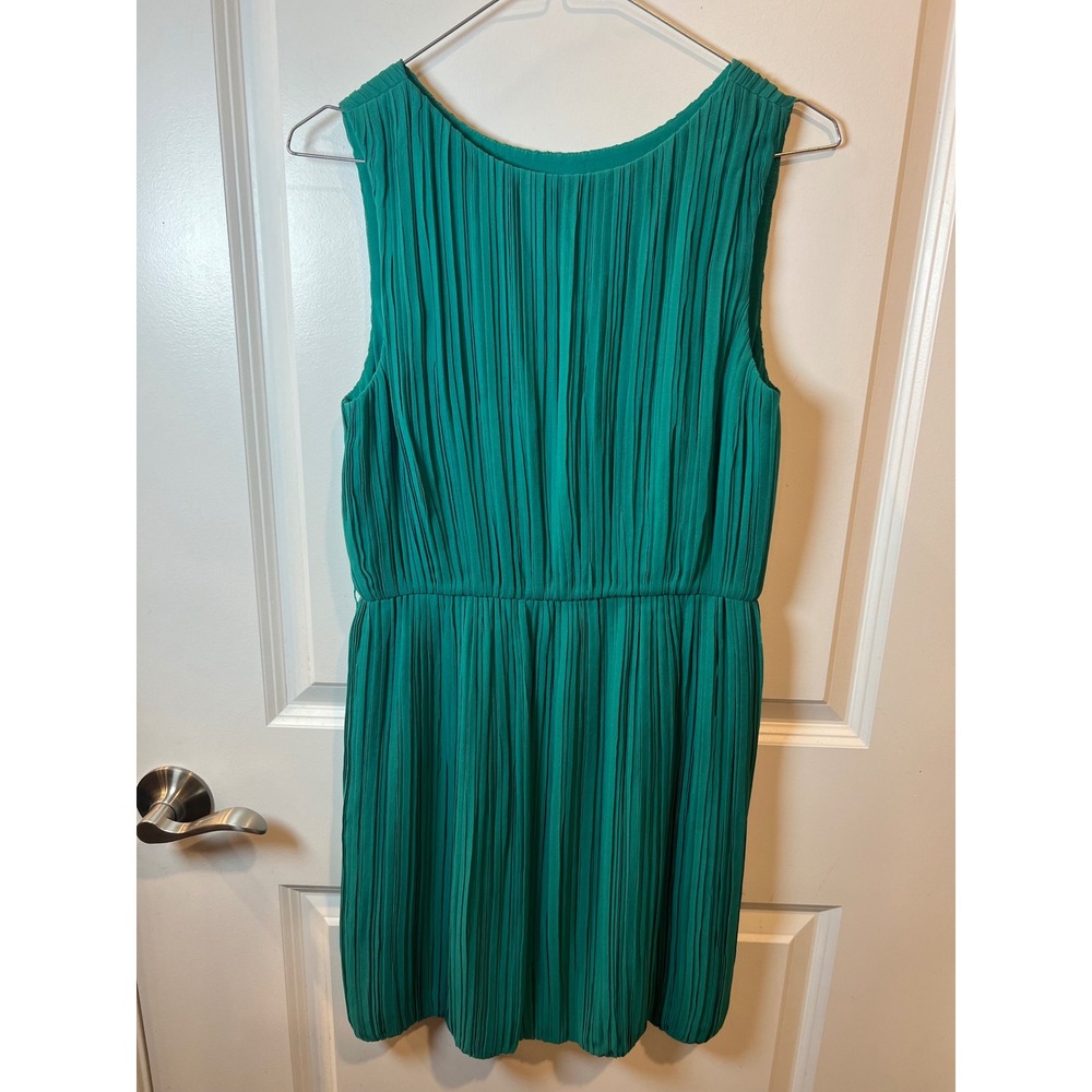 Theory Womens Dress Pleated Bubble  Teal Green Size Small